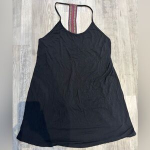 B Jewel Black Racerback Camisole with Patterned Strap Detail